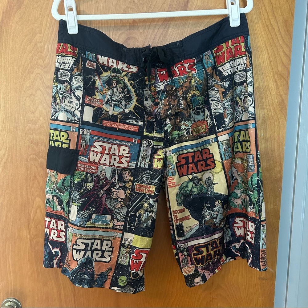 ⭐️ Star Wars comic book print swim trunks